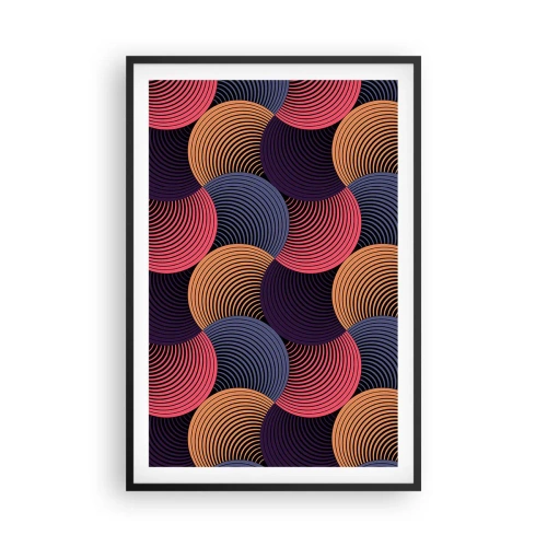Póster en marco negro - En un ritmo circular - 61x91 cm