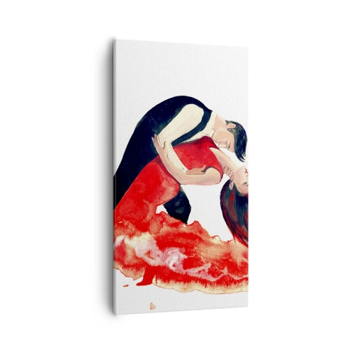 Cuadro sobre lienzo - Impresión de Imagen - El tango: una ola sensual - 55x100 cm