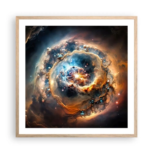 Póster en marco roble claro - El inicio de todo - 60x60 cm