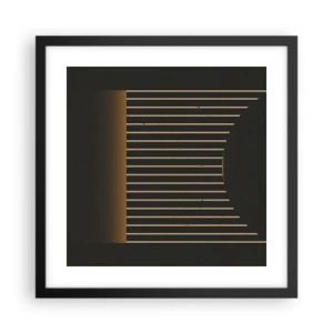 Póster en marco negro - Explorar la oscuridad - 40x40 cm