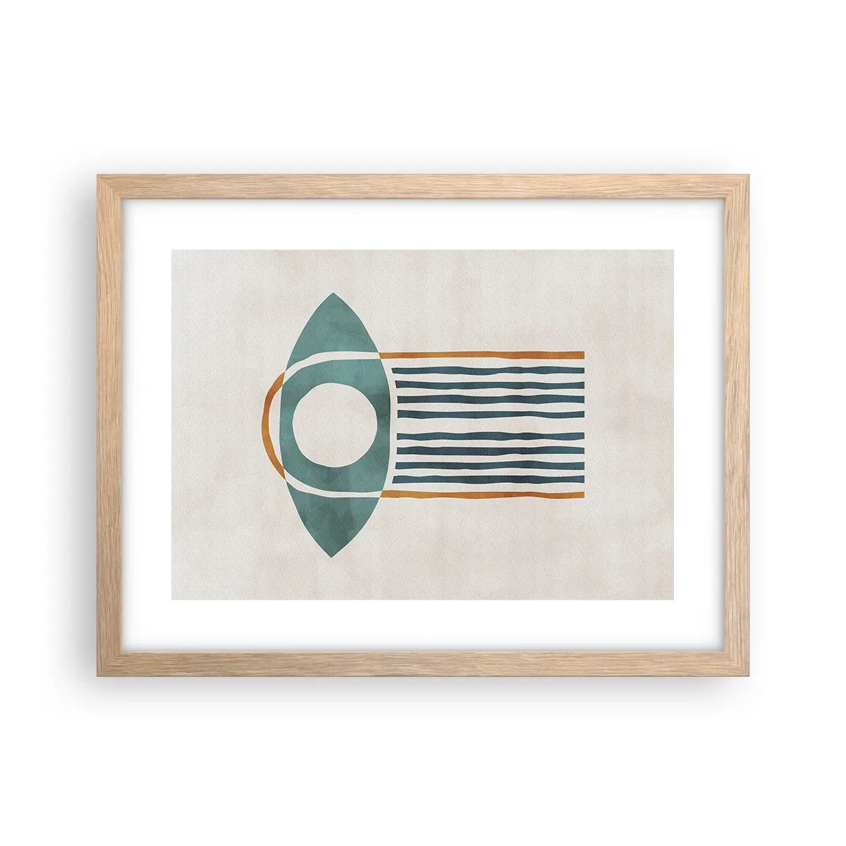 Póster en marco roble claro - Signos y rituales - 40x30 cm