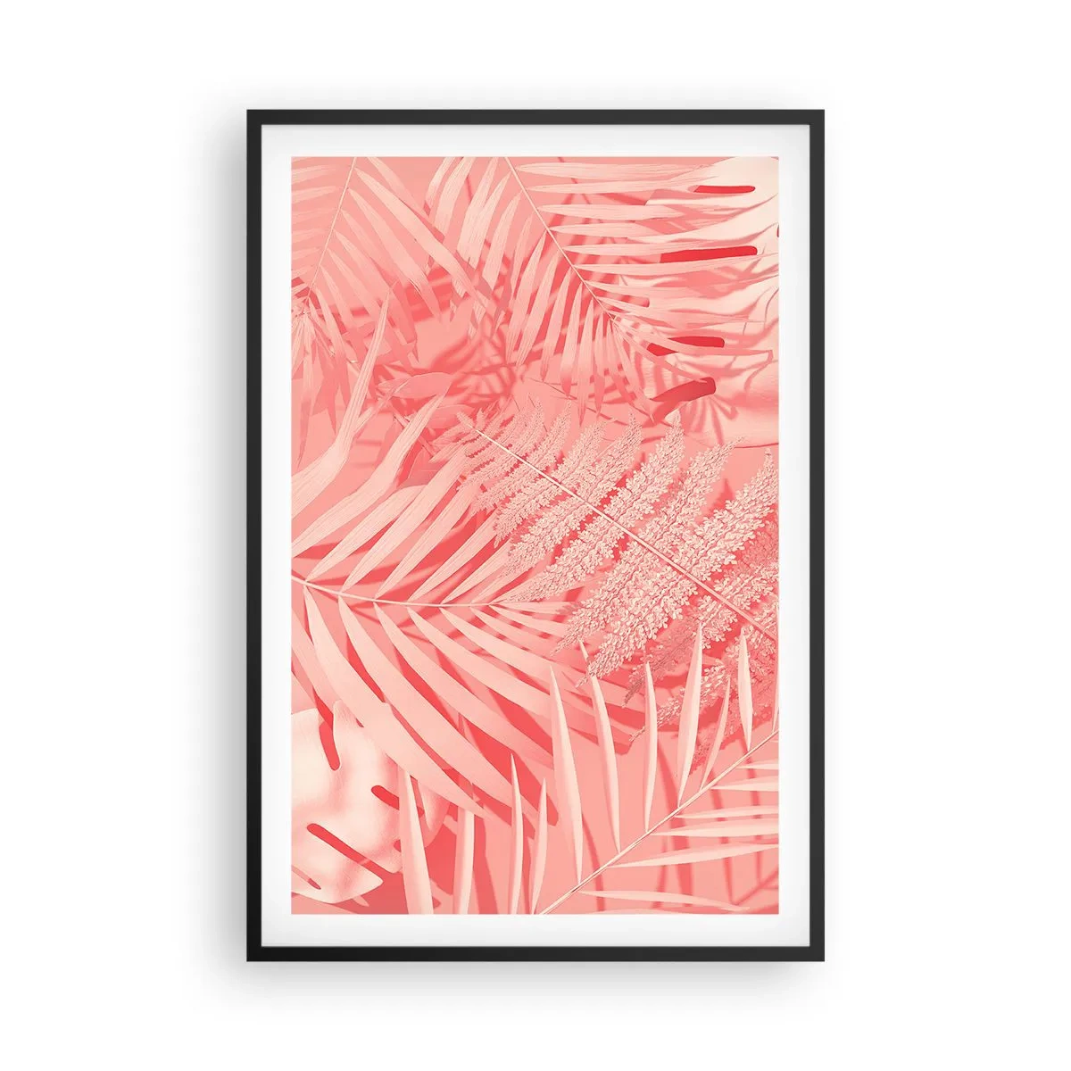 Póster en marco negro - Concepto rosa - 61x91 cm