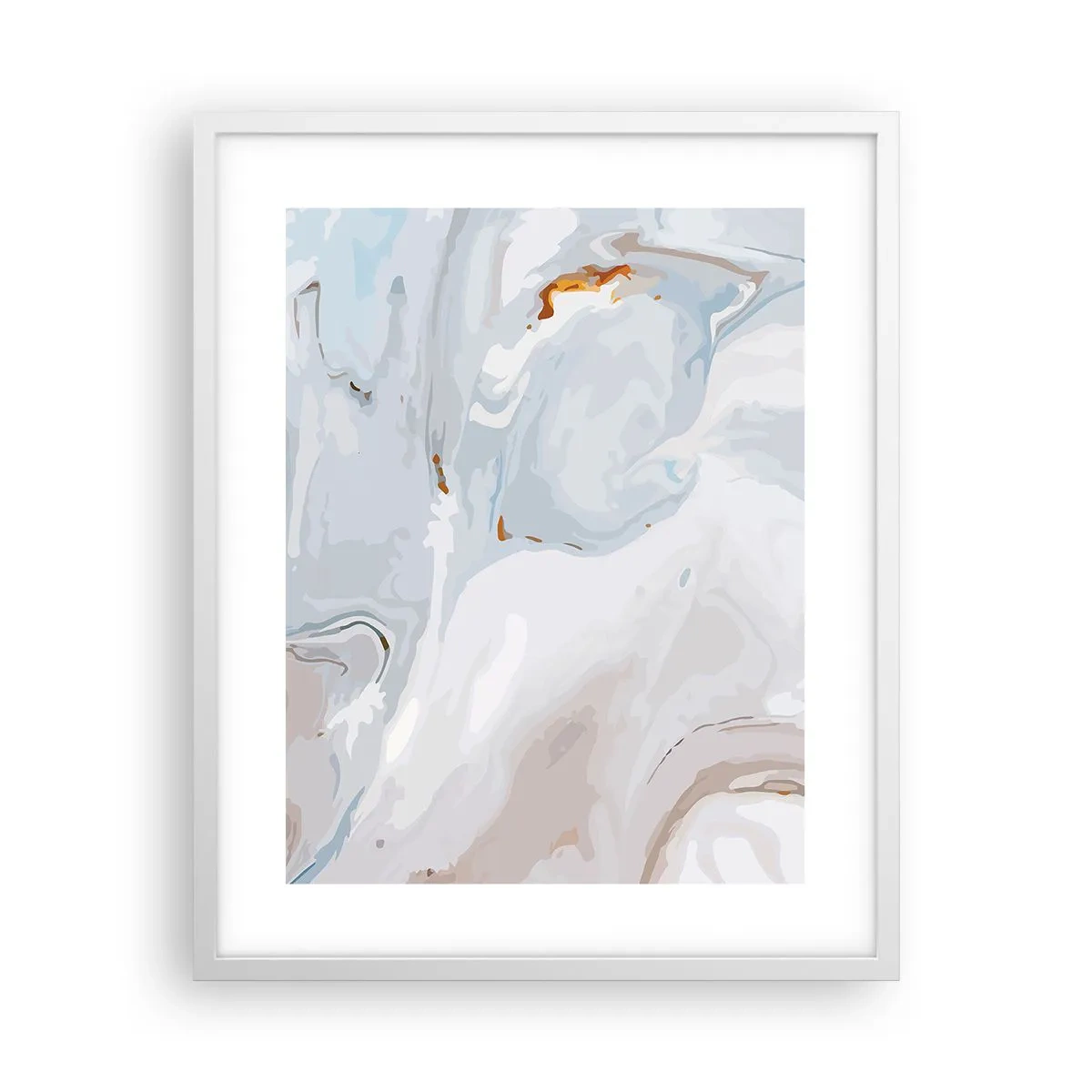 Póster en marco blanco - Blanco fusión - 40x50 cm