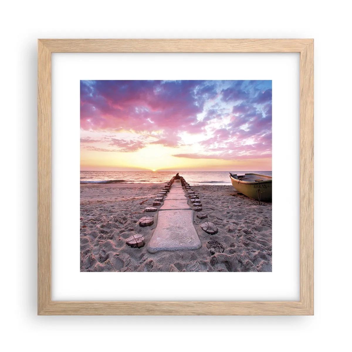 Póster en marco roble claro - Un momento de profunda experiencia - 30x30 cm