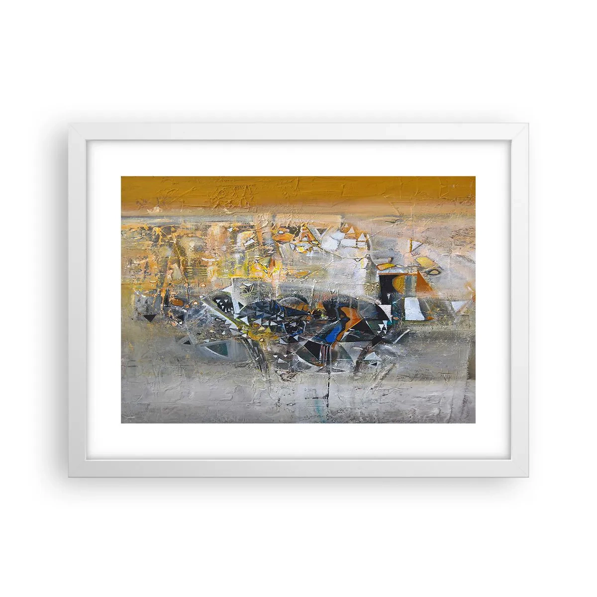 Póster en marco blanco - Todo se pondrá en su sitio - 40x30 cm