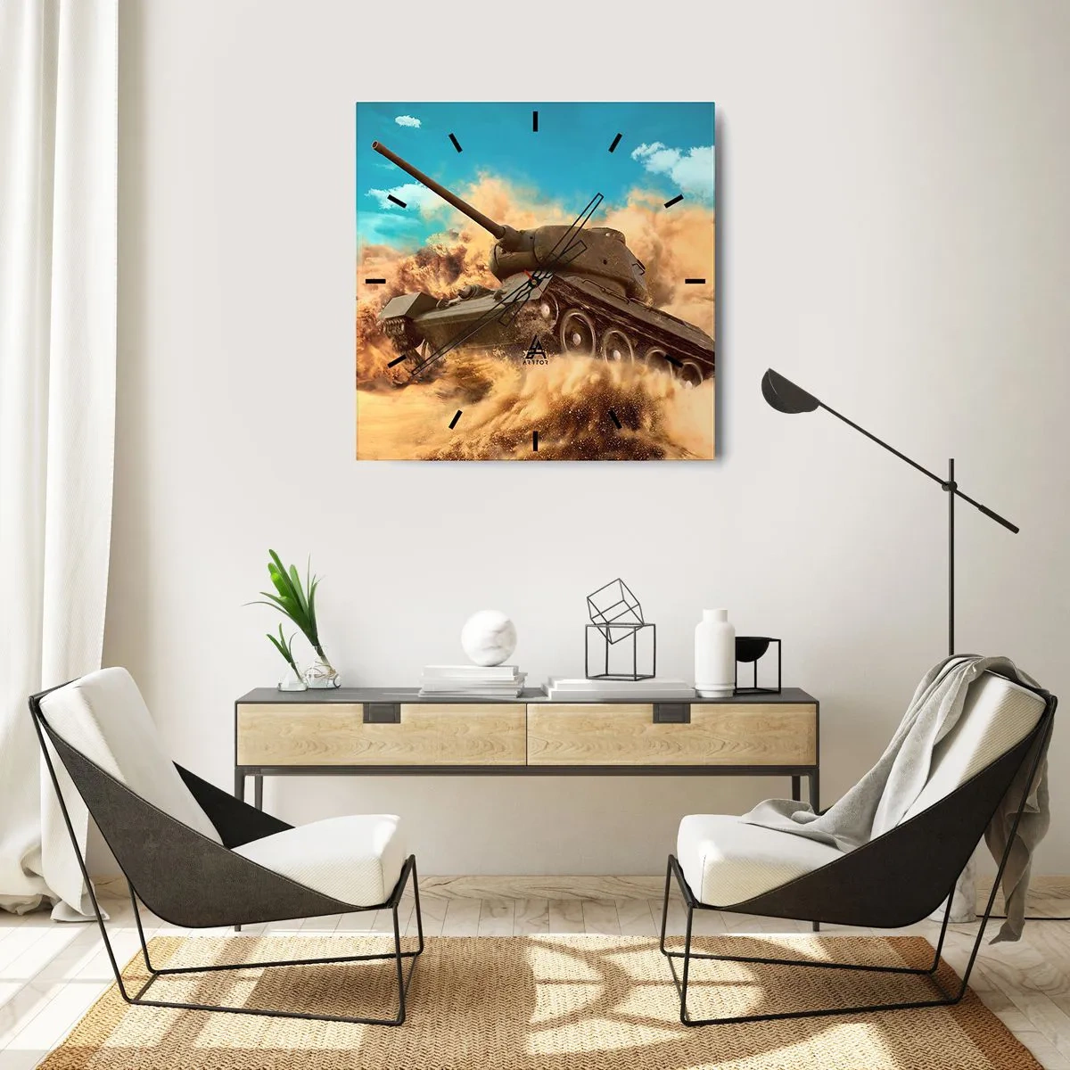 Reloj de pared - Reloj de vidrio - Inmejorable - 40x40 cm