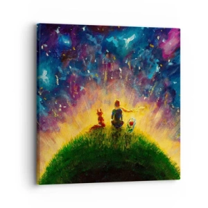 Cuadro sobre lienzo - Impresión de Imagen - Amor y amistad - lo único entero - 30x30 cm