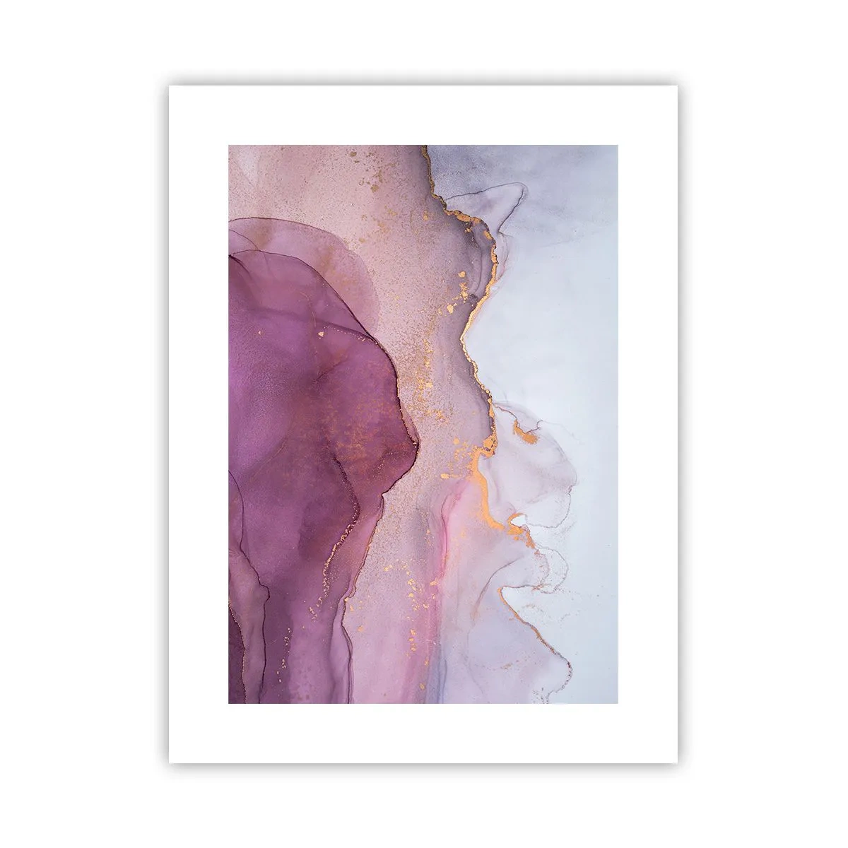 Póster - Olas de lila y púrpura - 30x40 cm