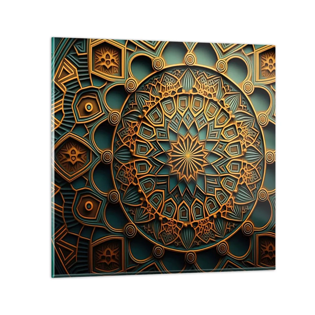 Cuadro sobre vidrio - Impresiones sobre Vidrio - En un clima árabe - 70x70 cm