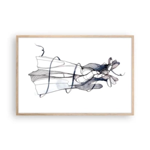 Póster en marco roble claro - Un estudio sobre el contacto - 91x61 cm