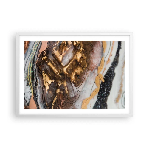 Póster en marco blanco - Elemento de la tierra - 70x50 cm