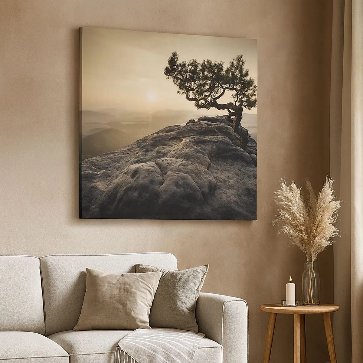 Cuadro sobre lienzo - Impresión de Imagen - La vida se abre camino - 30x30 cm