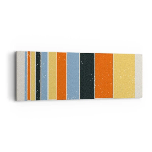 Cuadro sobre lienzo - Impresión de Imagen - Barras multicolor - 90x30 cm