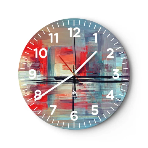 Reloj de pared - Reloj de vidrio - Paisaje en una dimensión desconocida - 40x40 cm