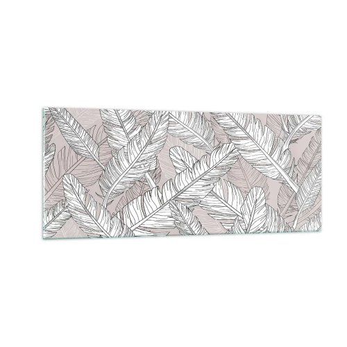 Cuadro sobre vidrio - Impresiones sobre Vidrio - Turbulencias de plumas - 100x40 cm