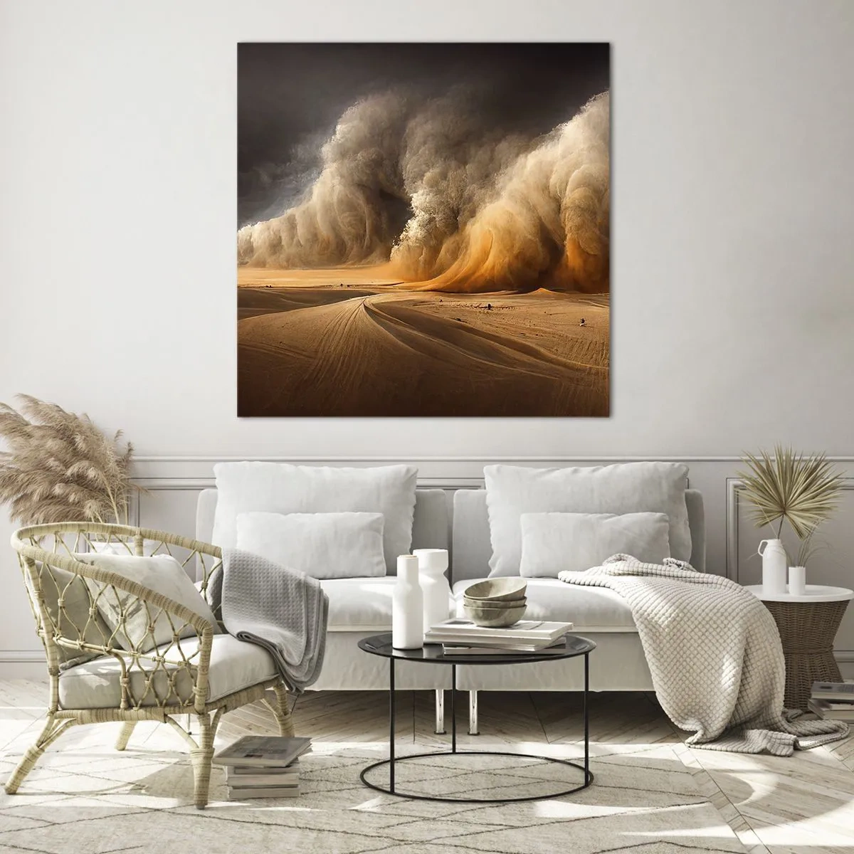 Cuadro sobre vidrio - Impresiones sobre Vidrio - Ira del desierto - 60x60 cm