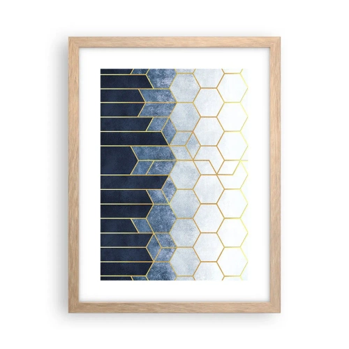 Póster en marco roble claro - Composición rítmica visual - 30x40 cm