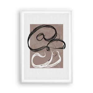 Póster en marco blanco - Composición: la búsqueda de la plenitud - 70x100 cm