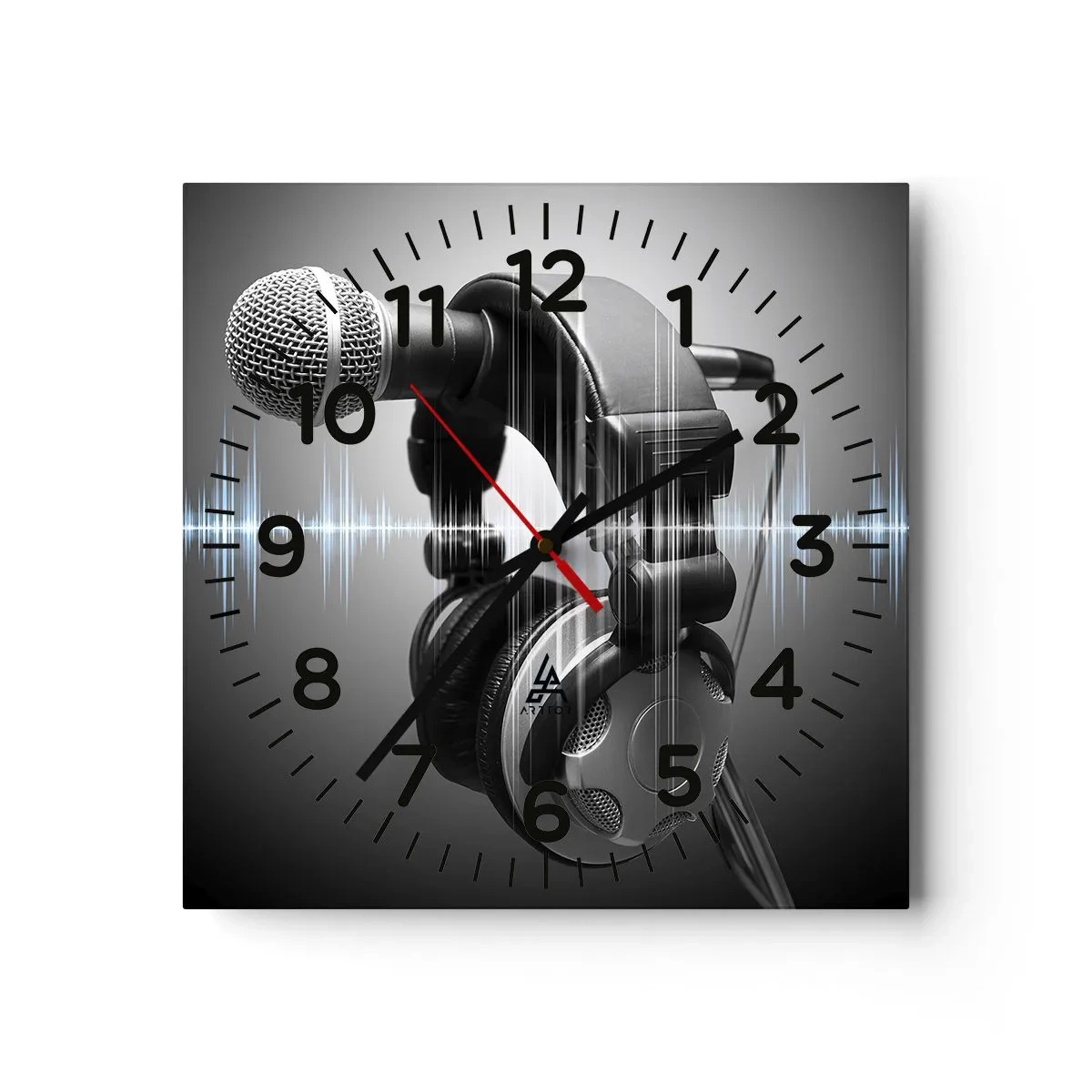 Reloj de pared - Reloj de vidrio - Todavía se puede escuchar el canto - 30x30 cm