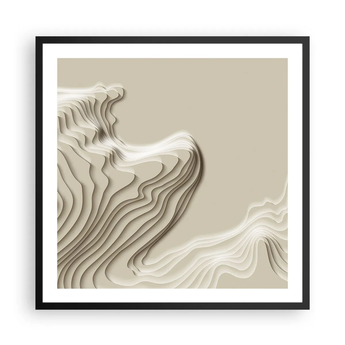 Póster en marco negro - Topografía del arte - 60x60 cm