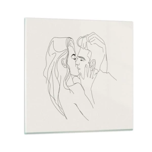 Cuadro sobre vidrio - Impresiones sobre Vidrio - Unión y sentimiento - 70x70 cm