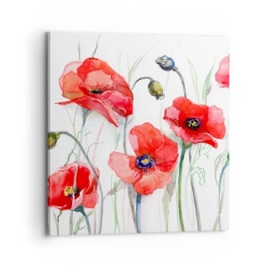 Cuadro sobre lienzo - Impresión de Imagen - Flores polacas - 70x70 cm