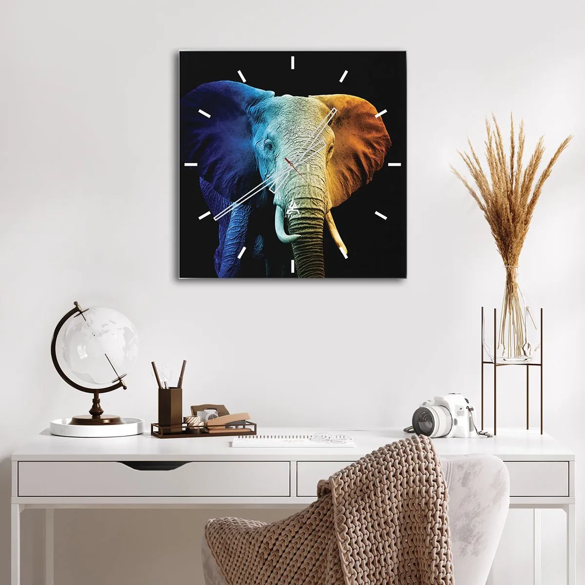 Reloj de pared - Reloj de vidrio - Excéntrico, no un bicho raro - 40x40 cm