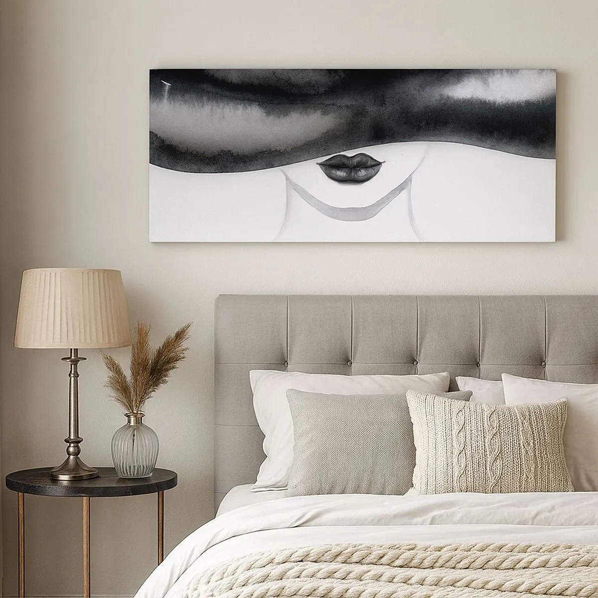 Cuadro sobre lienzo - Impresión de Imagen - Un misterio sensual - 100x40 cm