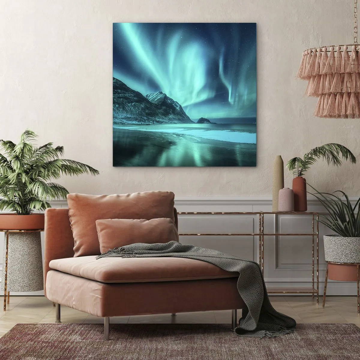 Cuadro sobre lienzo - Impresión de Imagen - Maravillas del norte - 50x50 cm