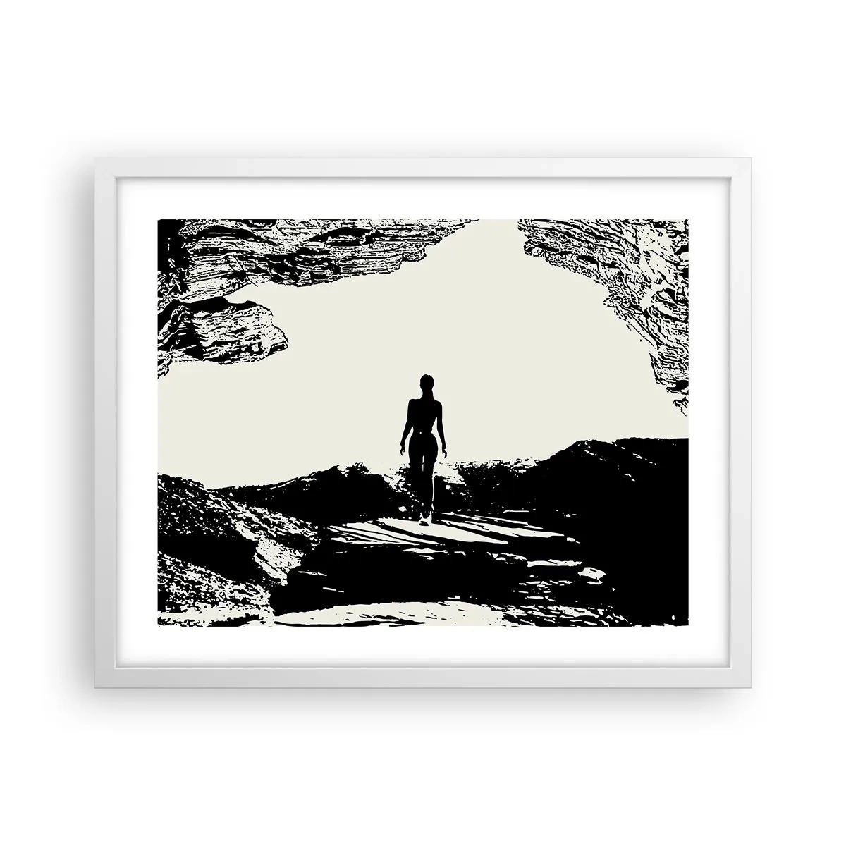 Póster en marco blanco - Una nueva mirada - 50x40 cm