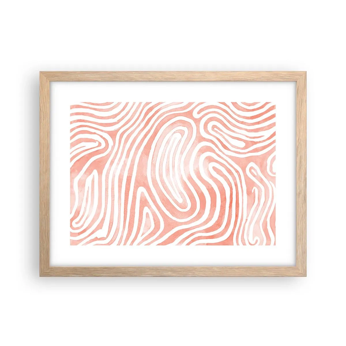 Póster en marco roble claro - En un laberinto de coral - 40x30 cm