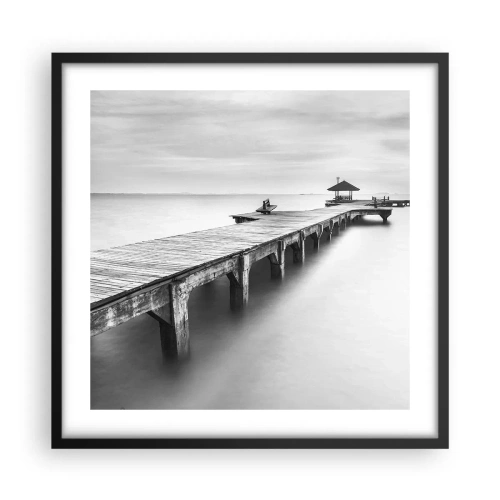 Póster en marco negro - Lejos - 50x50 cm