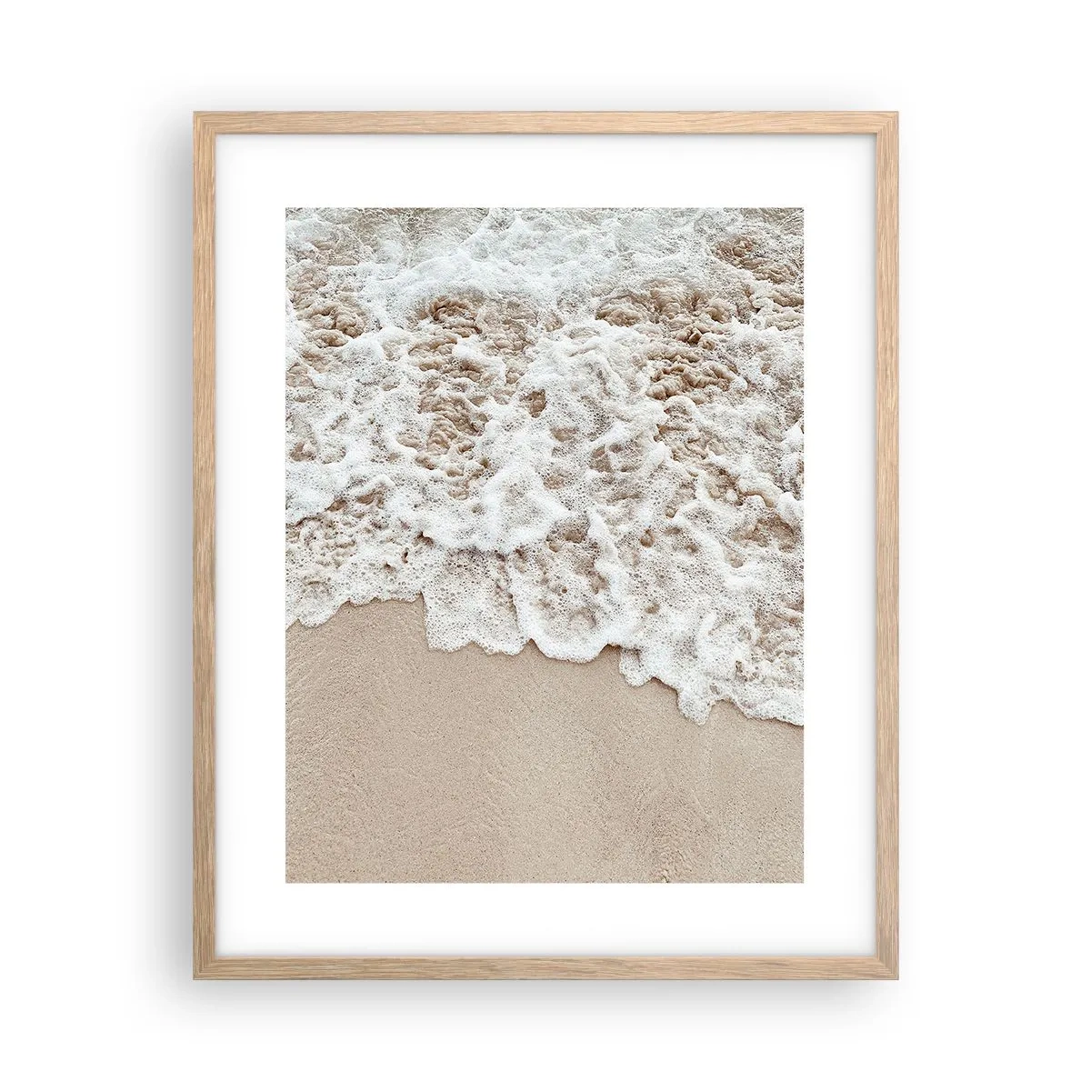 Póster en marco roble claro - Enseguida volvemos - 40x50 cm