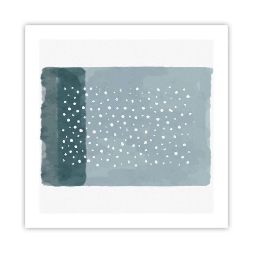 Póster - Creación sobre azul - 50x50 cm