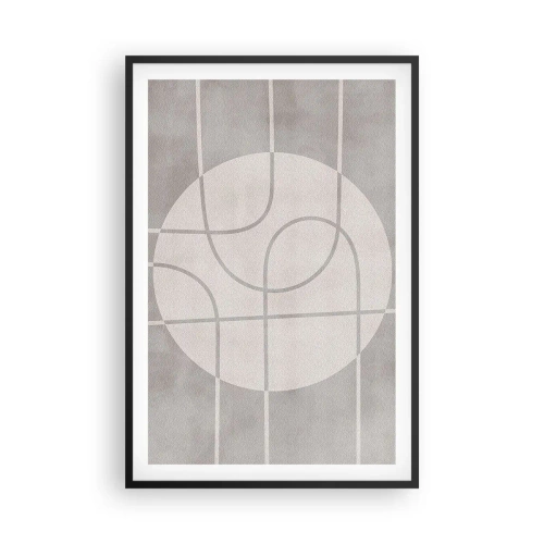 Póster en marco negro - Circular y rectilíneo - 61x91 cm