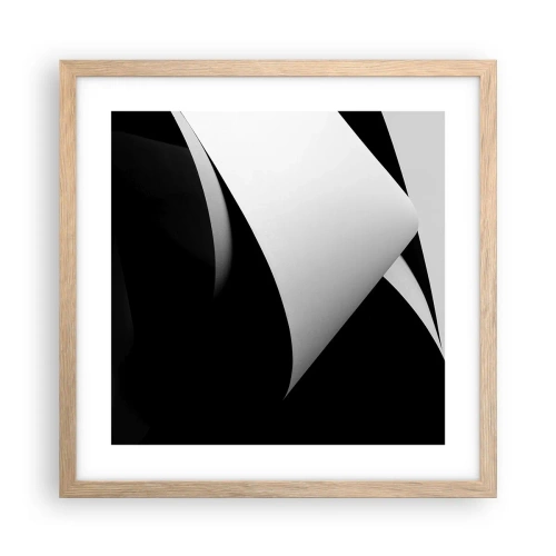Póster en marco roble claro - Planos de luz desde las profundidades de la sombra - 40x40 cm
