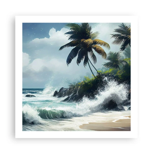 Póster - En una costa tropical - 60x60 cm