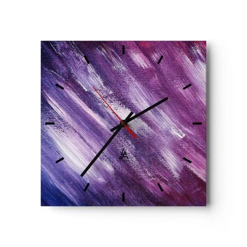 Reloj de pared - Reloj de vidrio - Cuando sopla el viento del sol - 40x40 cm