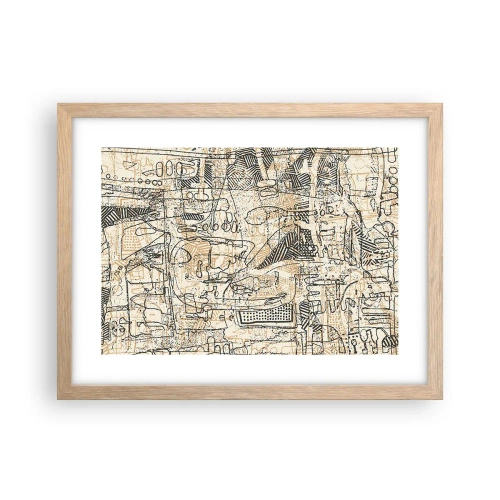 Póster en marco roble claro - A la espera de ser descifrado - 40x30 cm