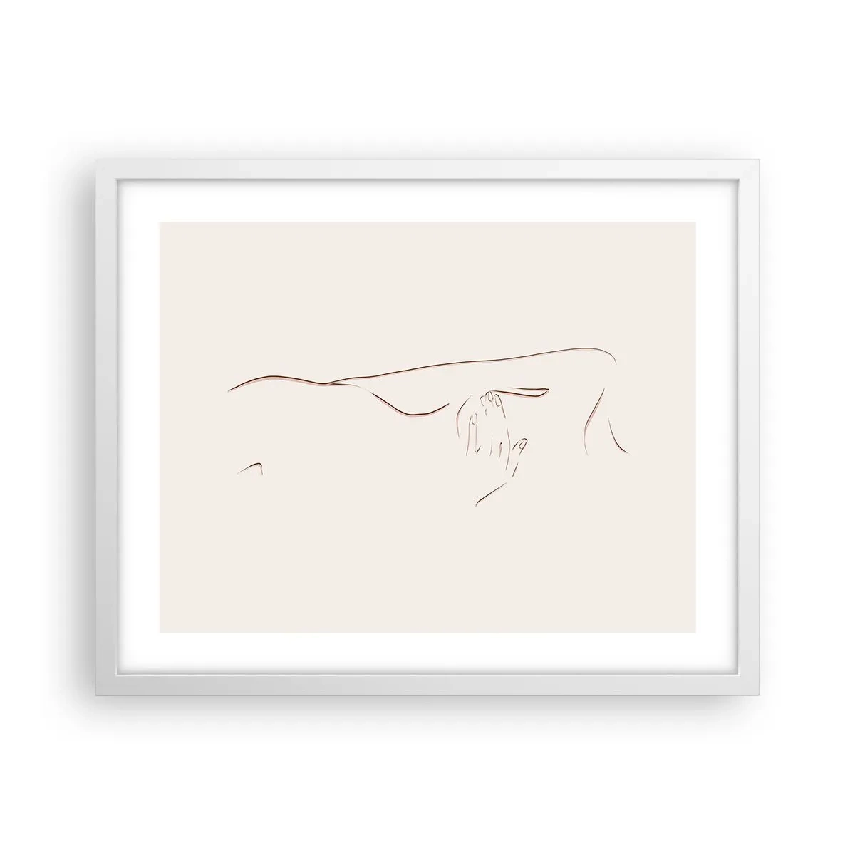 Póster en marco blanco - La forma del deseo - 50x40 cm