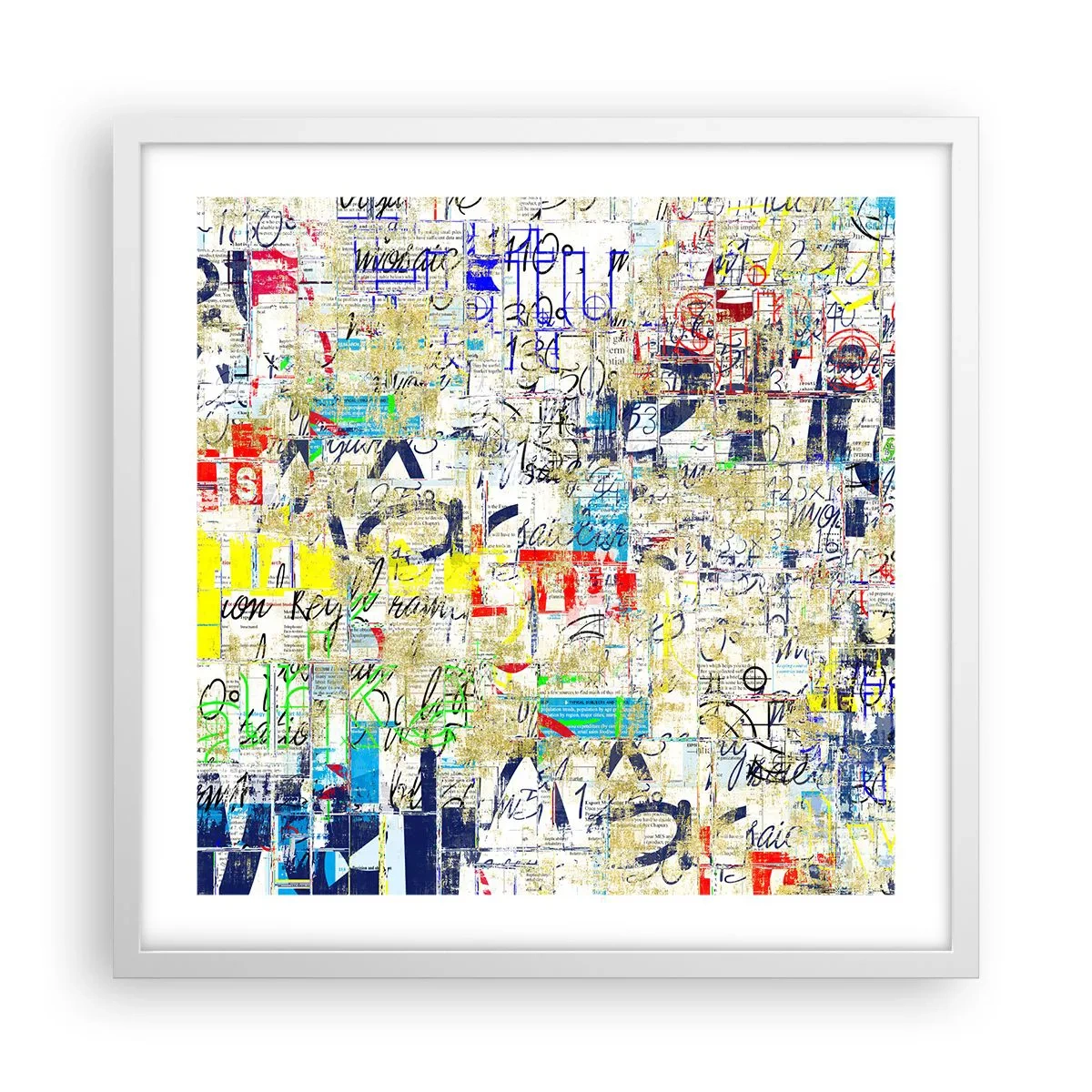 Póster en marco blanco - Simplemente agradable a la vista - 50x50 cm