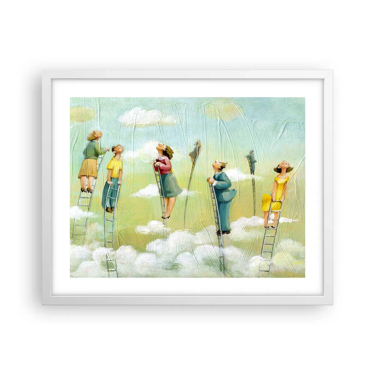 Póster en marco blanco - Sigue tu sueño - 50x40 cm