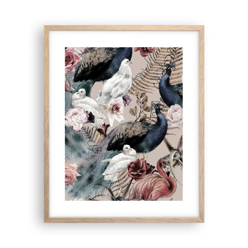 Póster en marco roble claro - En un jardín de palacio - 40x50 cm