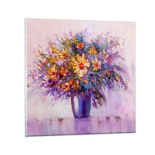 Cuadro sobre vidrio - Impresiones sobre Vidrio - Huele dulce, parece dulce - 70x70 cm
