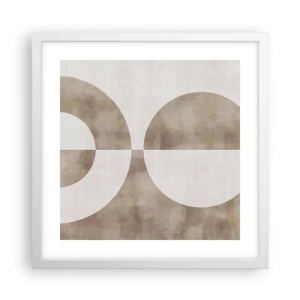 Póster en marco blanco - Similitudes y diferencias - 40x40 cm