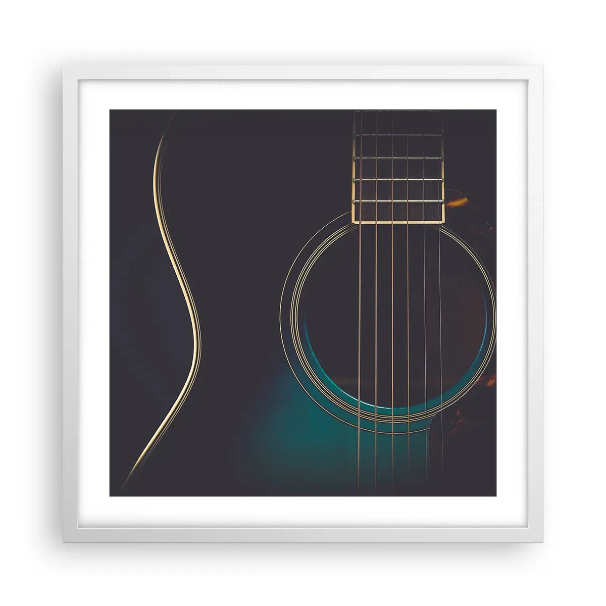 Póster en marco blanco - Un momento antes de que suene - 50x50 cm