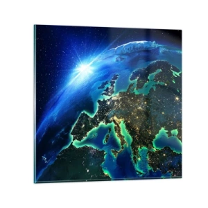 Cuadro sobre vidrio - Impresiones sobre Vidrio - Una Europa resplandeciente - 40x40 cm