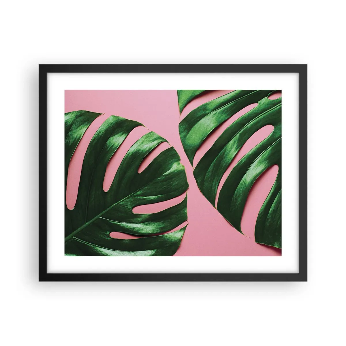 Póster en marco negro - Cita con el verde - 50x40 cm