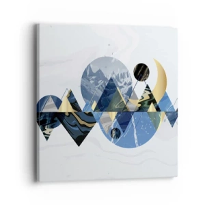 Cuadro sobre lienzo - Impresión de Imagen - Paisaje geométrico - 40x40 cm