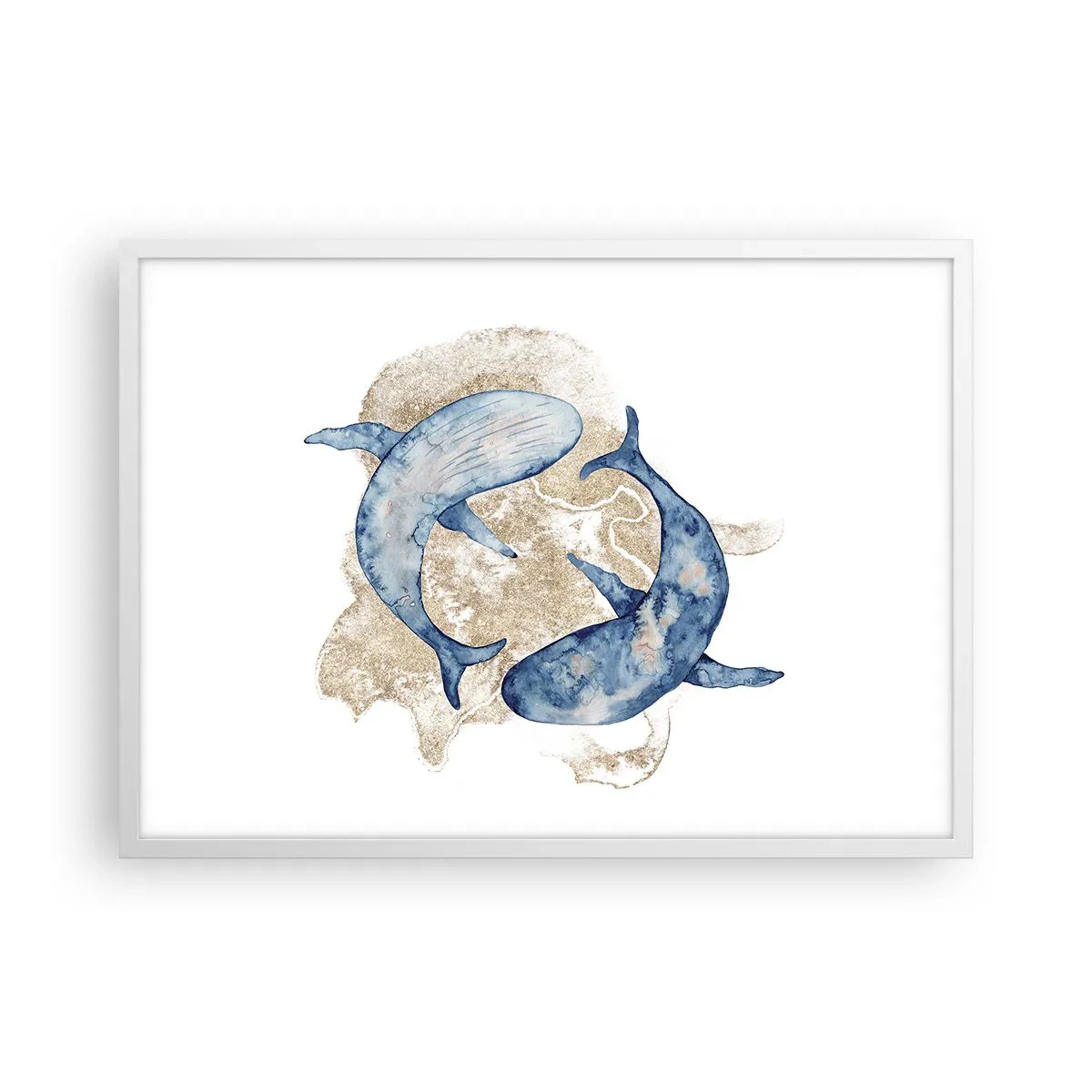 Póster en marco blanco - ¿Amistad o amor? - 70x50 cm